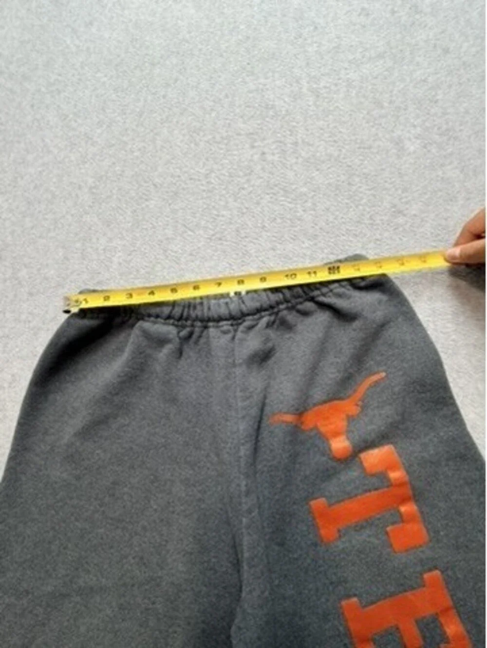 Russell Athletic Sweatpants L Gray Orange Texas Longhorn Graphic Fleece Joggers